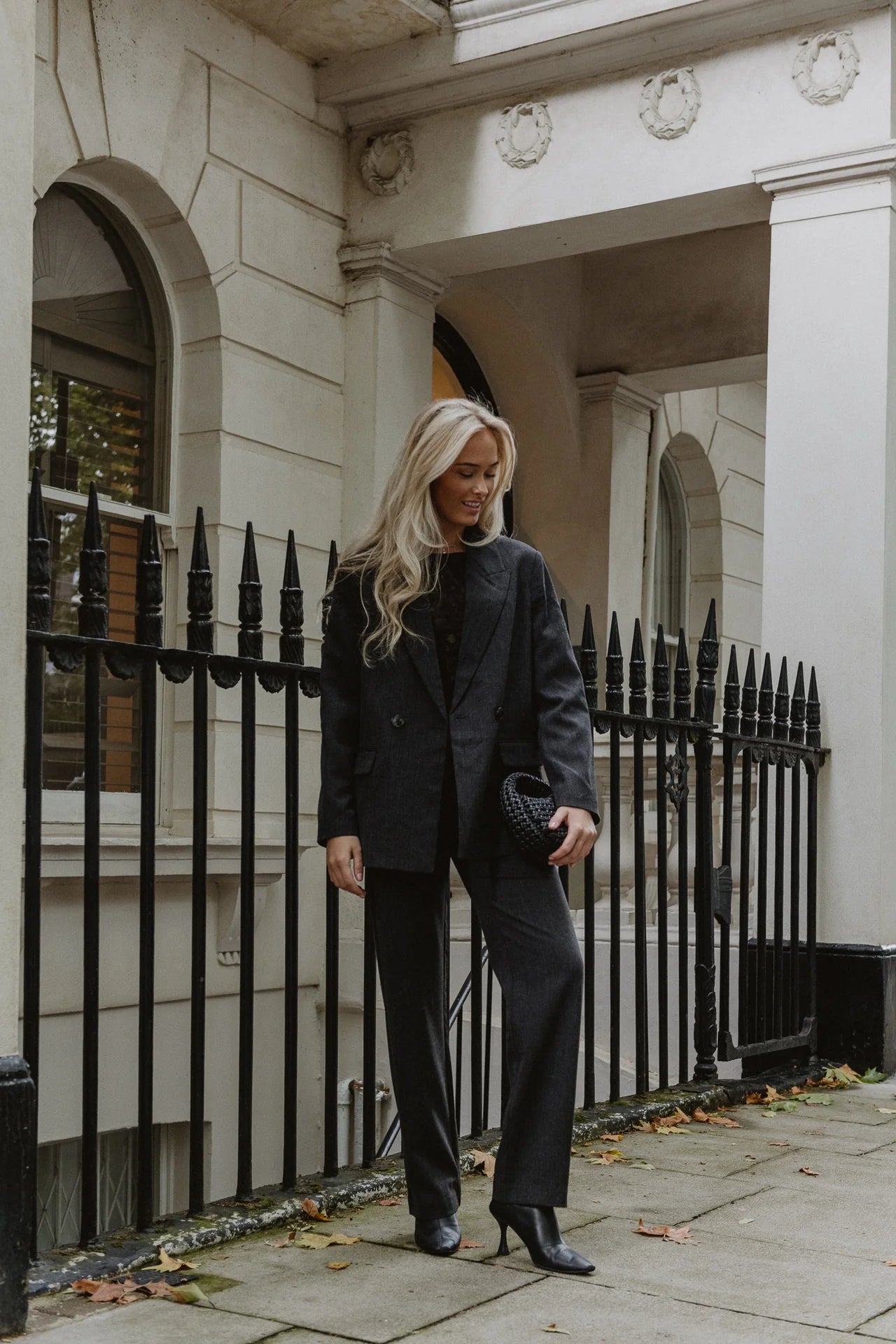 VMZAMIRA BESTIE Trousers - Dark Grey Melange